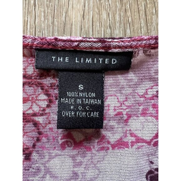 The Limited Vtg Women Top Small Y2K Pink Floral Whimsigoth Sheer Babydoll Fairy - Picture 9 of 10